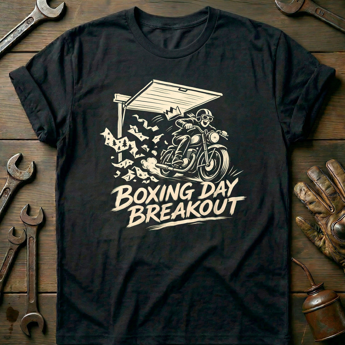 Boxing Day Breakout Motorcycle T-Shirt GC product image 3