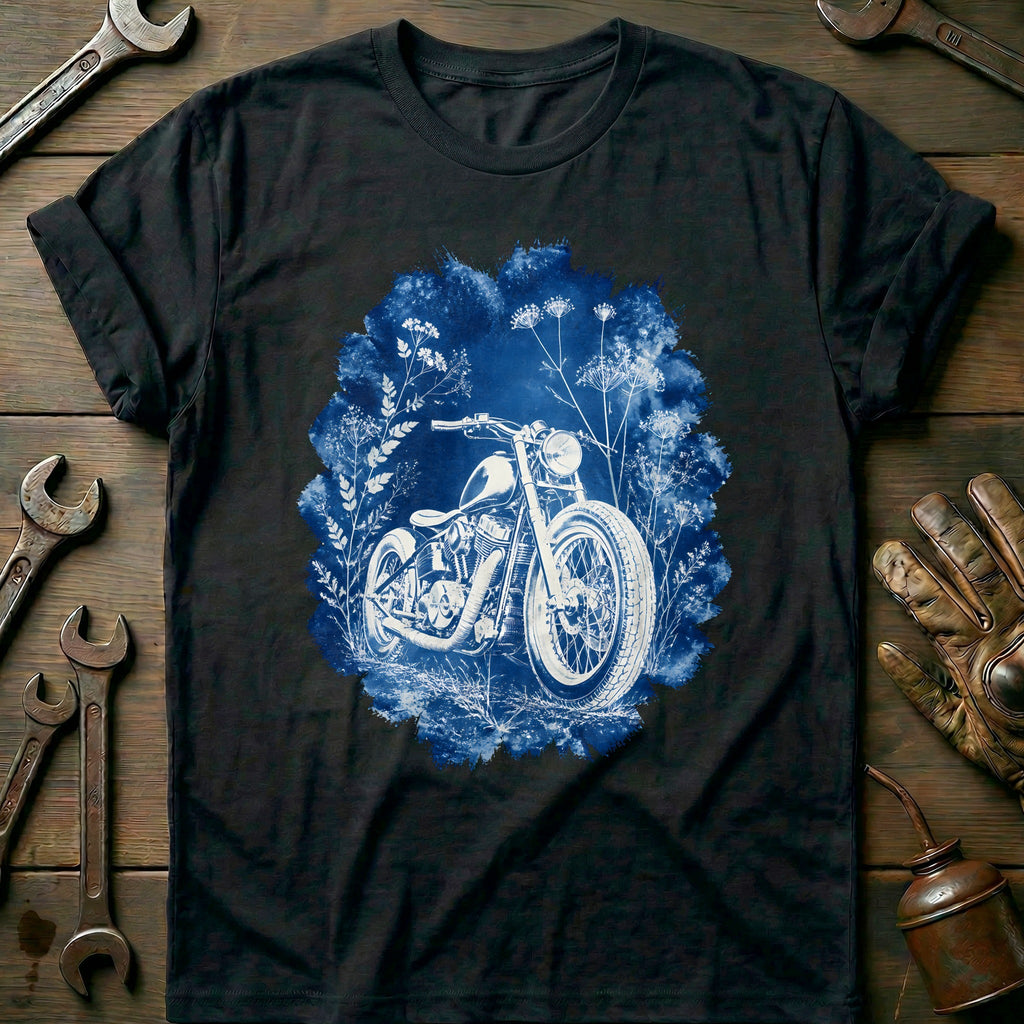Cyanotype Moto Motorcycle T-Shirt AU product image 2