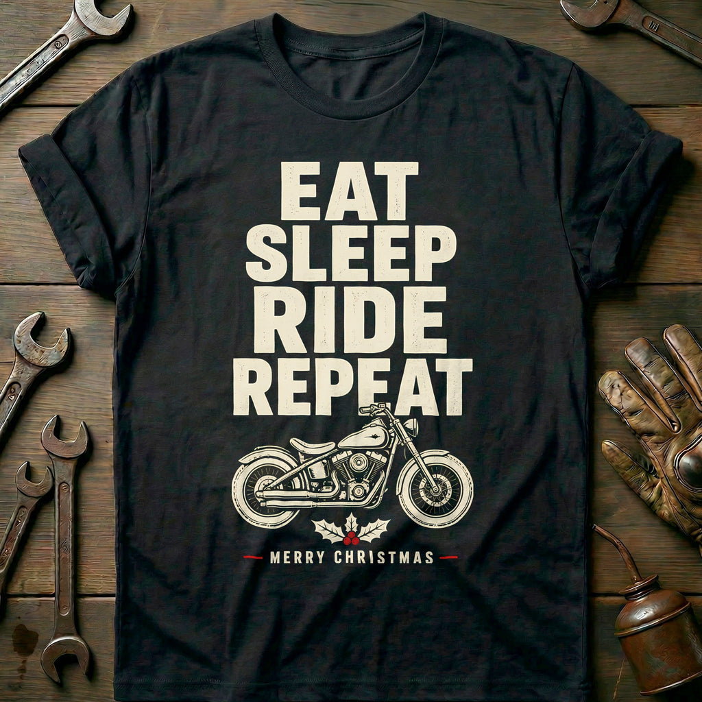 Eat Sleep Ride Repeat Motorcycle T-Shirt US product image 2