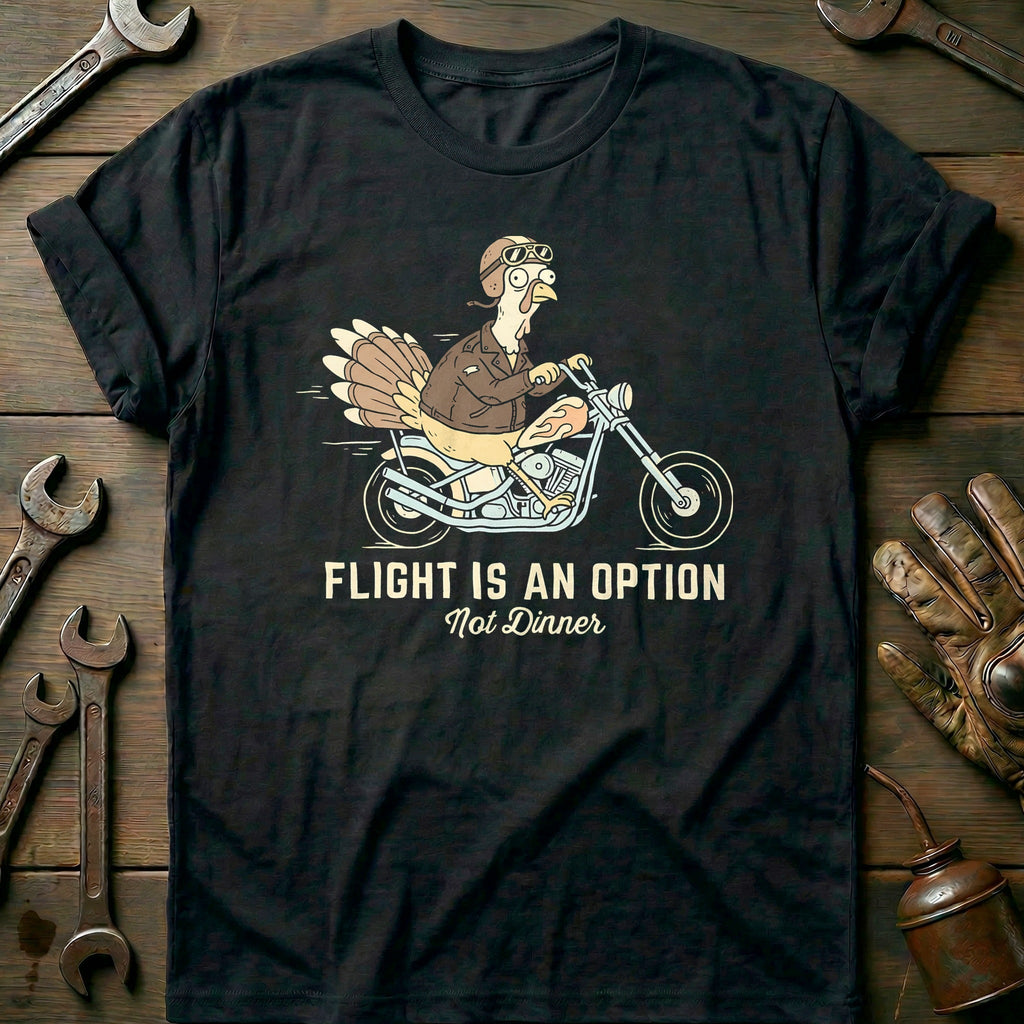 Flight is an Option Not Dinner Motorcycle T-Shirt product image 2
