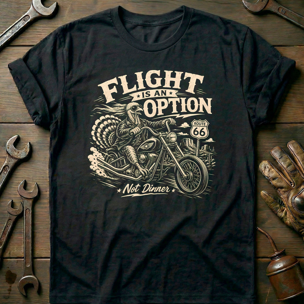 Flight is an Option Not Dinner Motorcycle T-Shirt AU product image 3