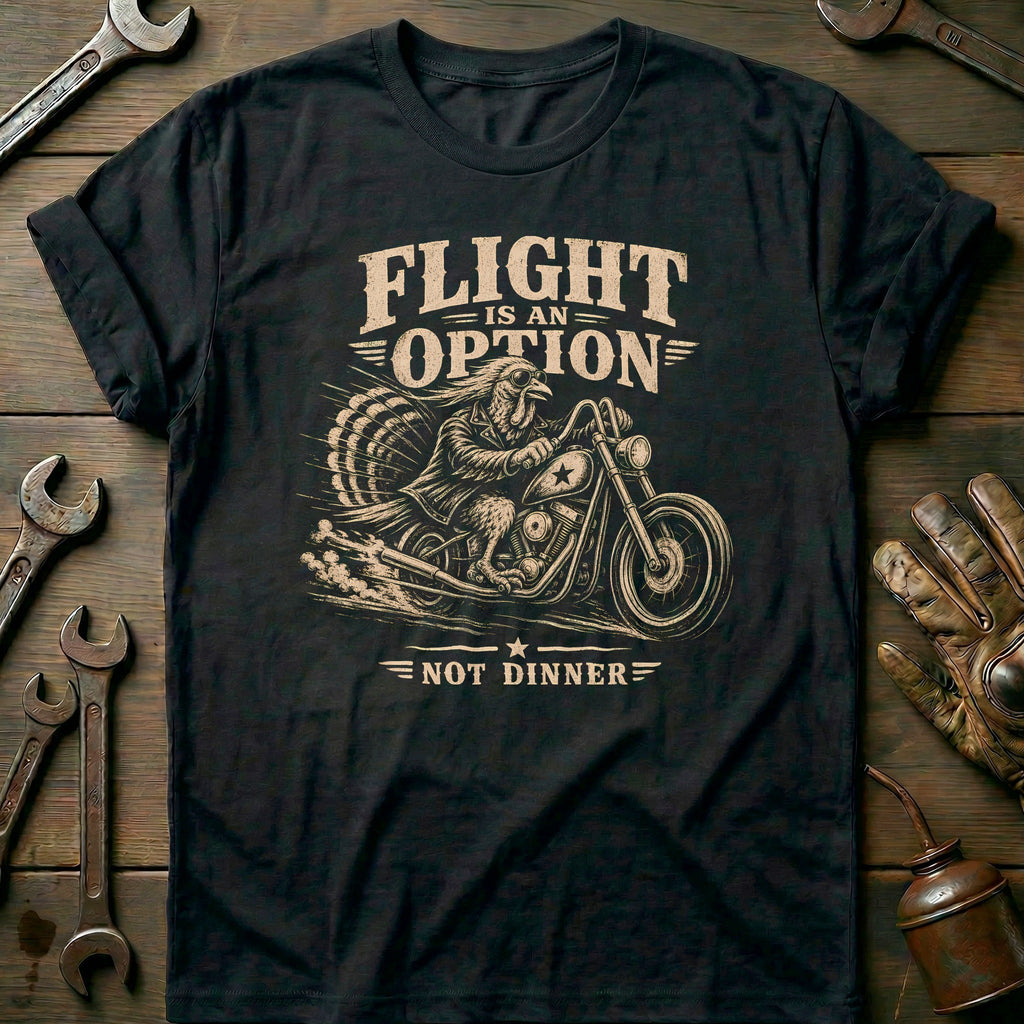 Flight is an Option Not Dinner Motorcycle T-Shirt EU product image 2