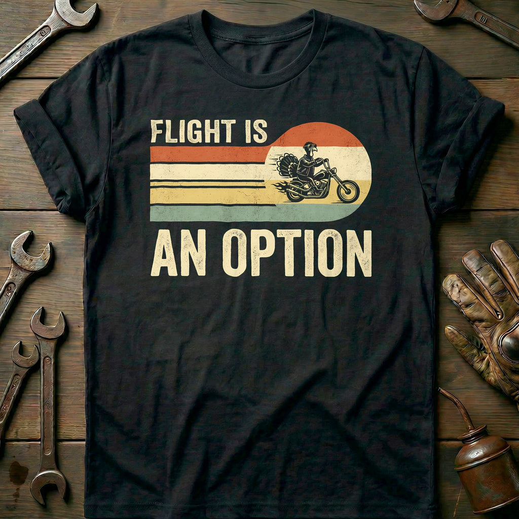 Flight is an Option Not Dinner Motorcycle T-Shirt GC product image 1