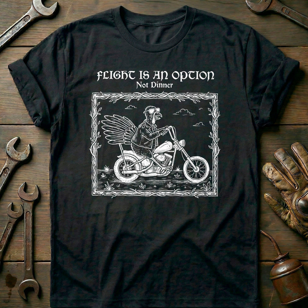 Flight is an Option Not Dinner Motorcycle T-Shirt AU product image 1
