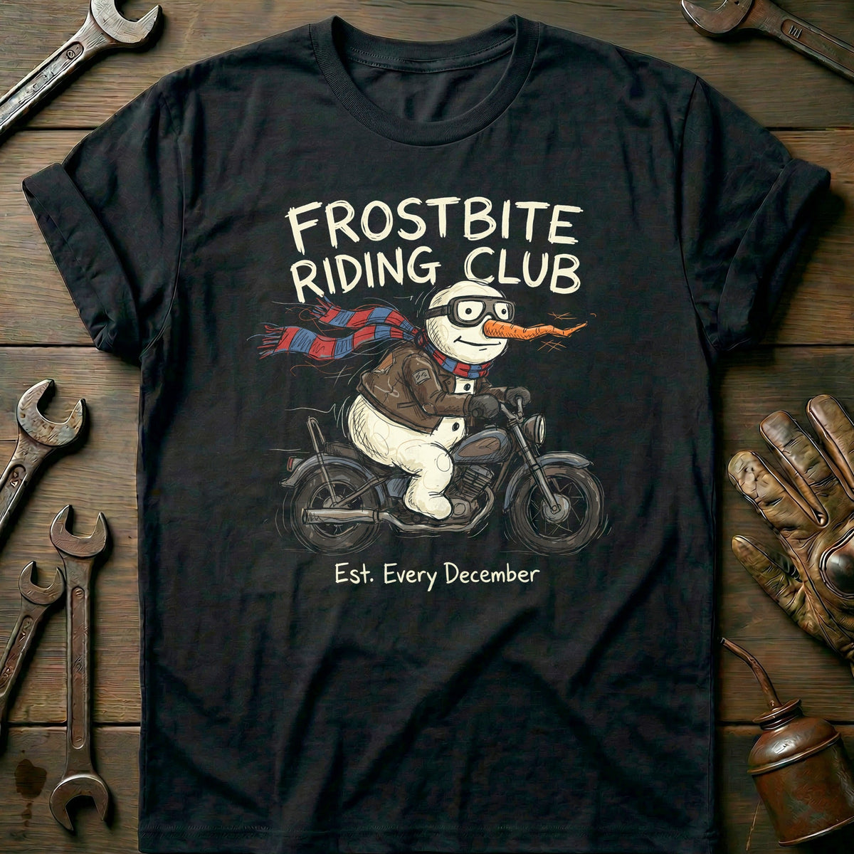 Frostbite Riding Club Motorcycle T-Shirt US product image 3