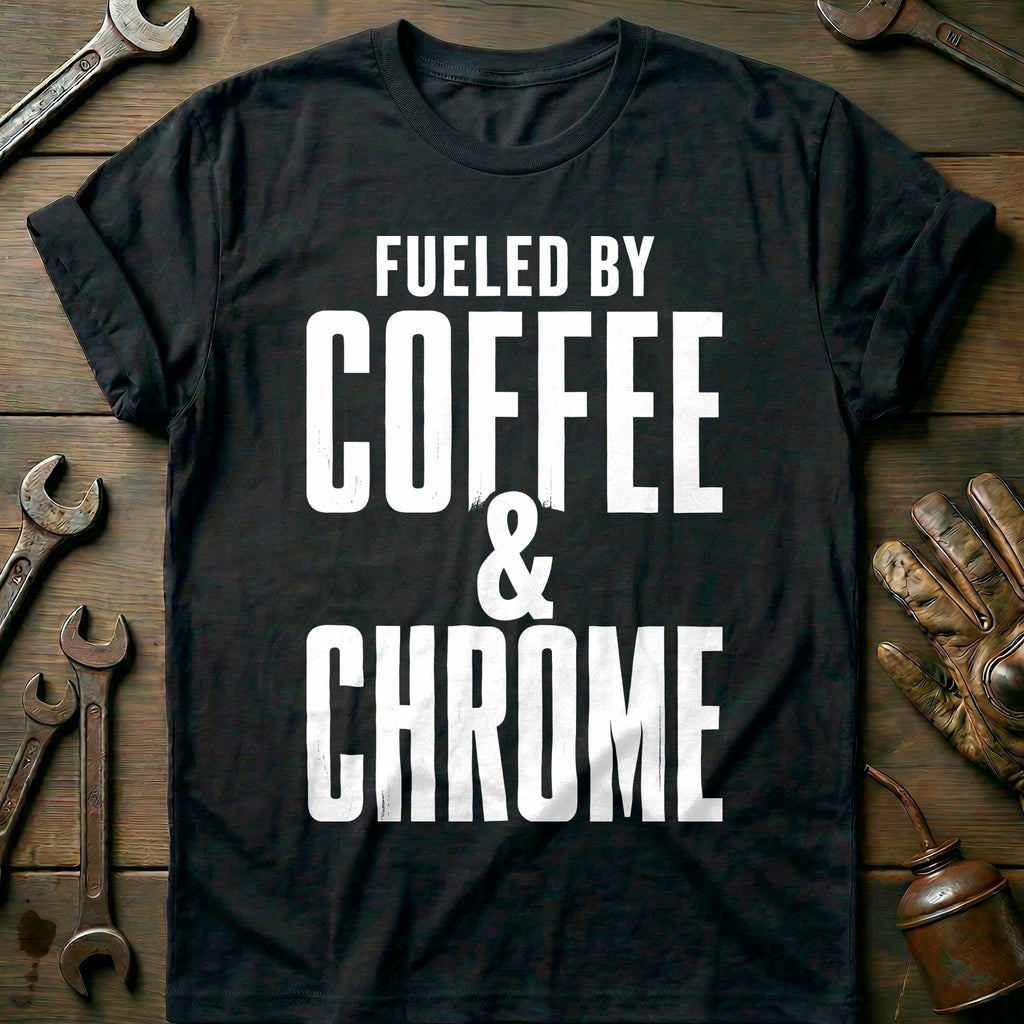 Fueled by Coffee and Chrome 70 Motorcycle T-Shirt product image 2