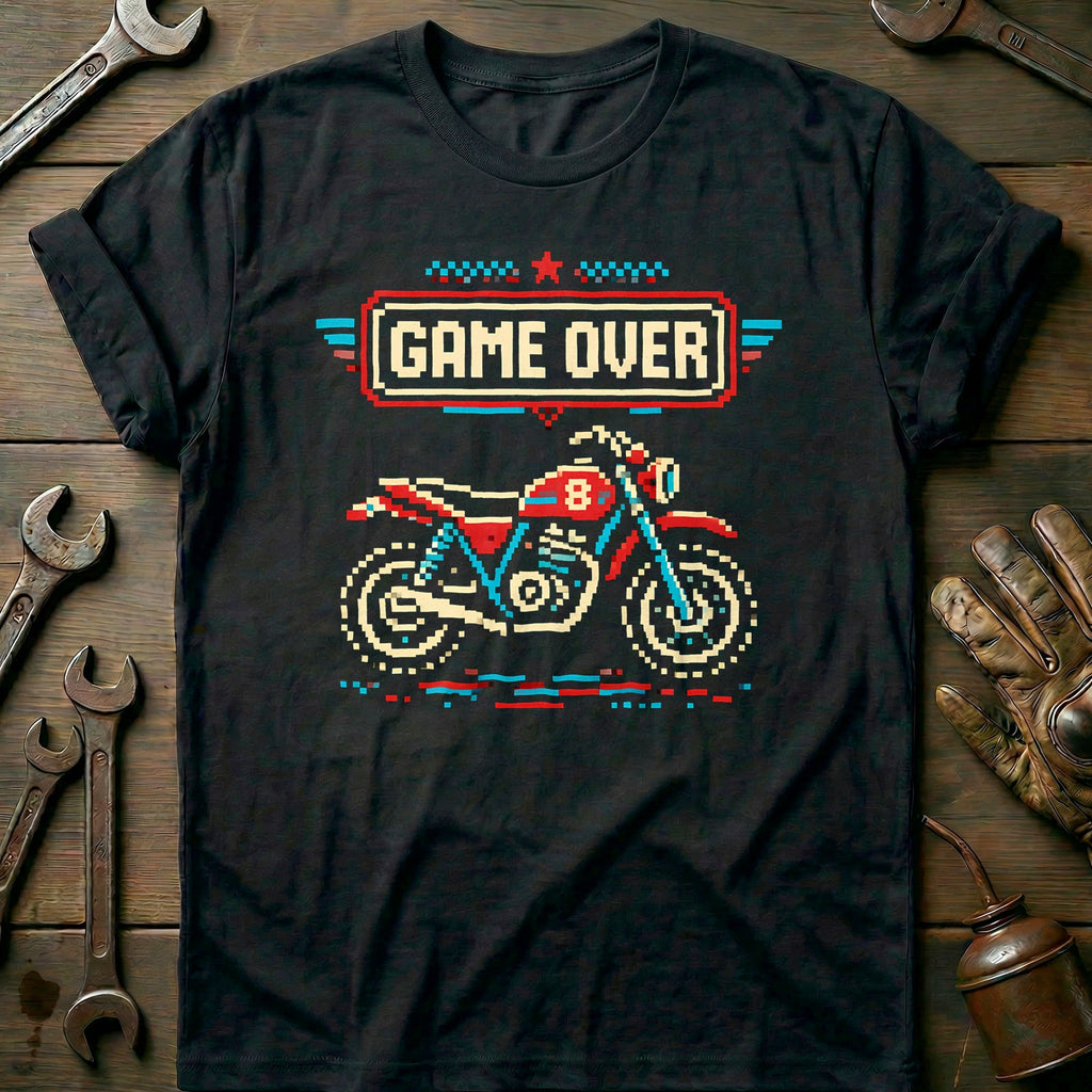Game Over Motorcycle T-Shirt GC product image 1
