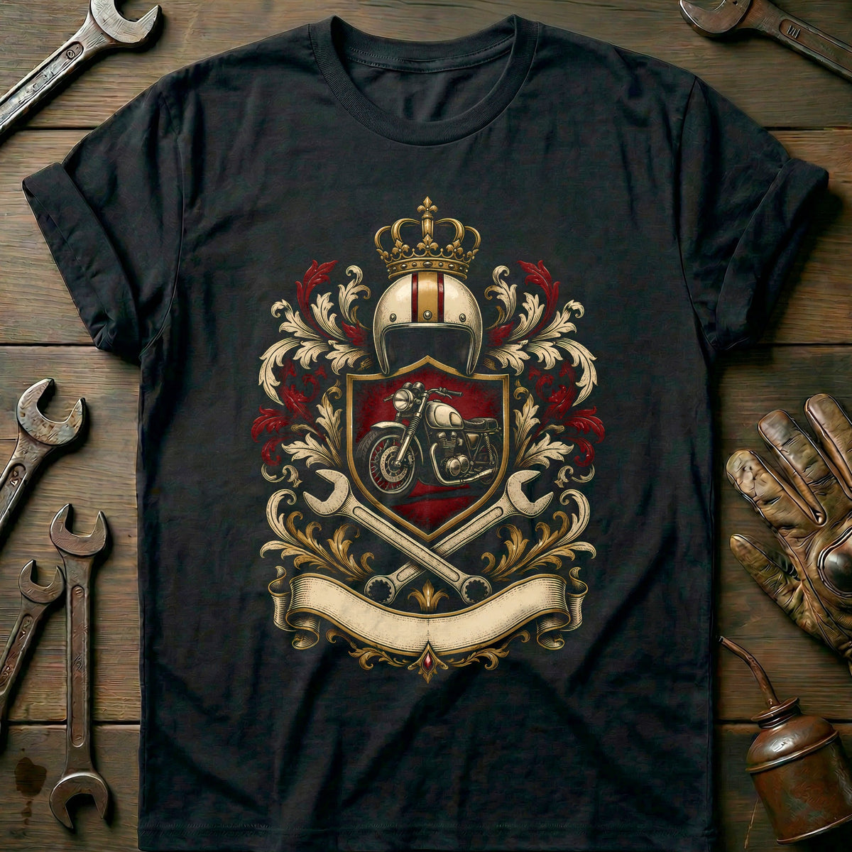 Heraldic Crest Motorcycle T-Shirt AU product image 1