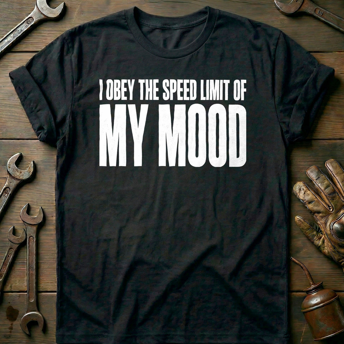 I Obey the Speed Limit of my Mood 91 Motorcycle T-Shirt AU product image 2
