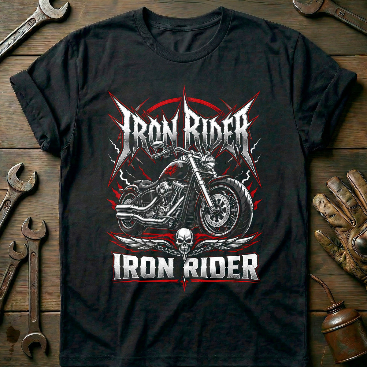 Iron Rider Motorcycle T-Shirt US product image 2
