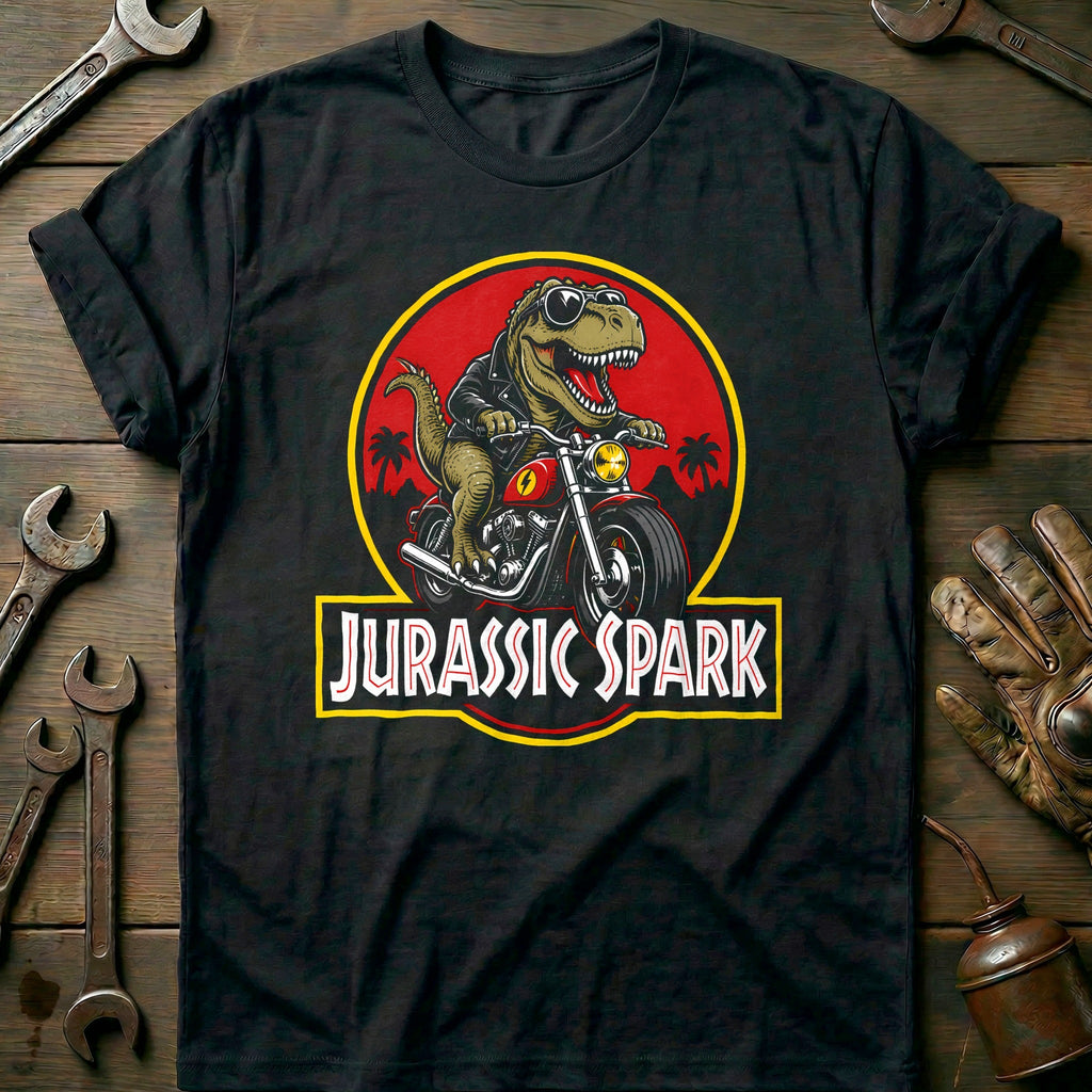 Jurassic Spark Motorcycle T-Shirt US product image 2