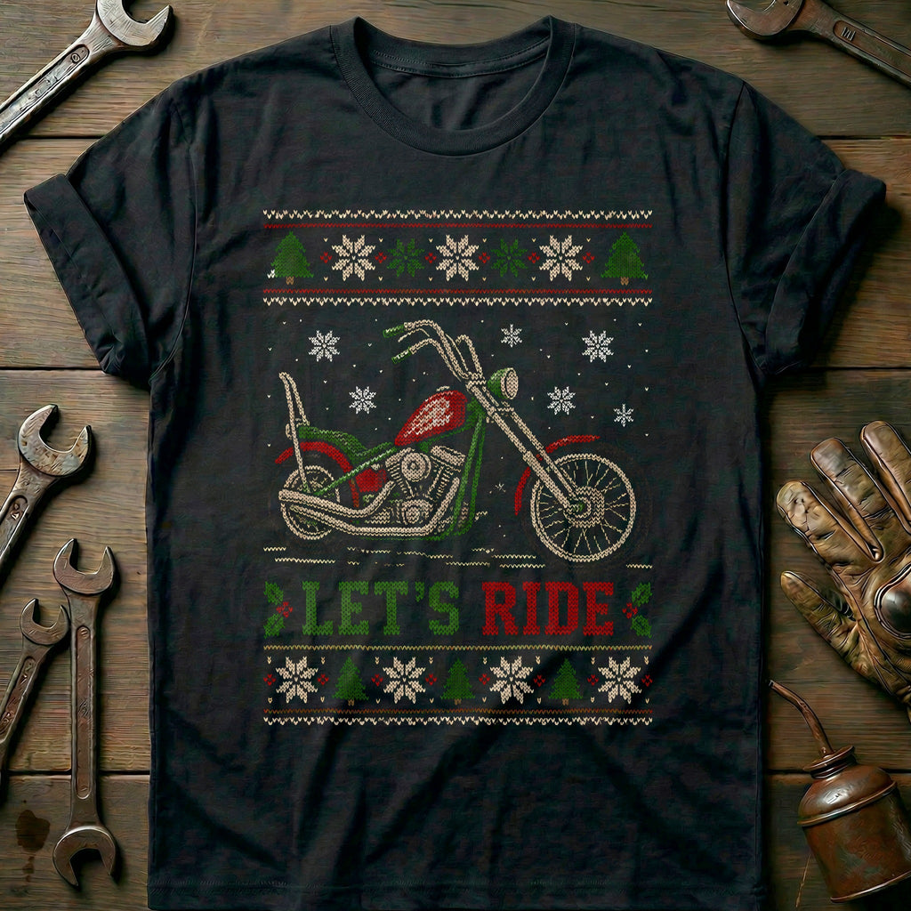 Let's Ride Chopper Sweater Motorcycle T-Shirt product image 2