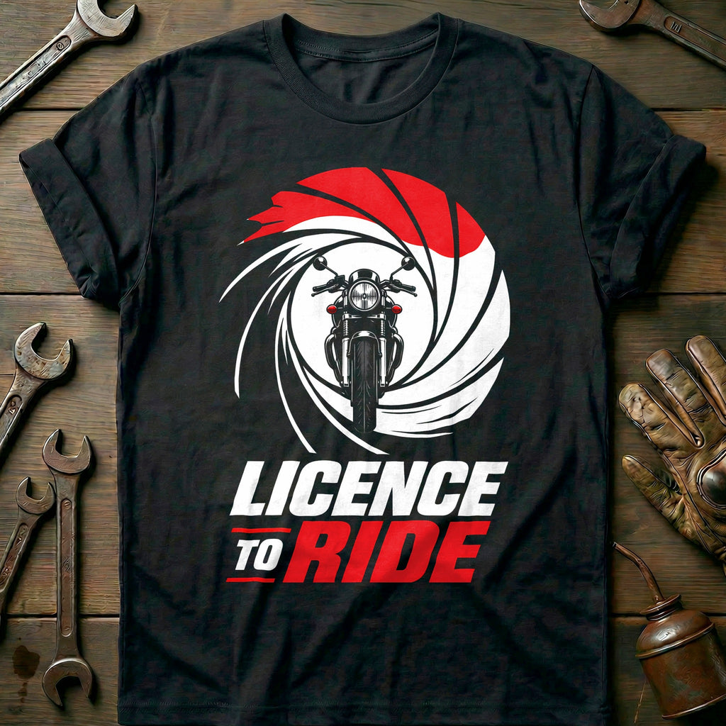 Licence to Ride Motorcycle T-Shirt US product image 2