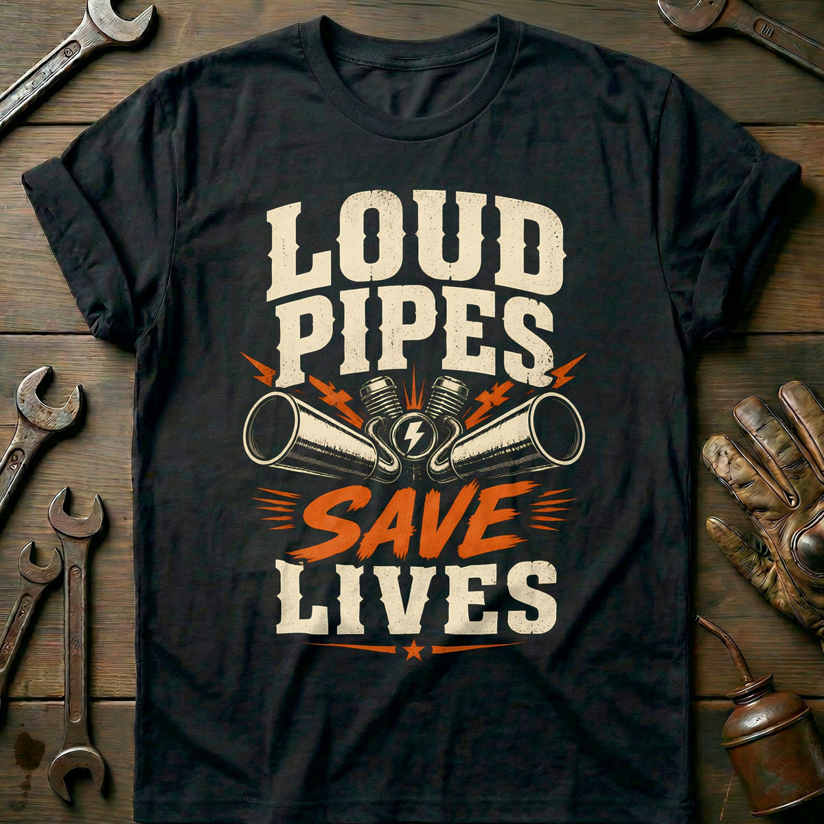 Loud Pipes Motorcycle T-Shirt GC product image 2
