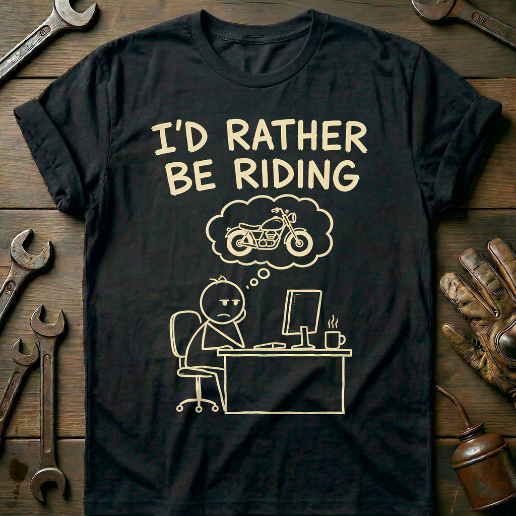 Rather Be Riding Motorcycle T-Shirt product image 2