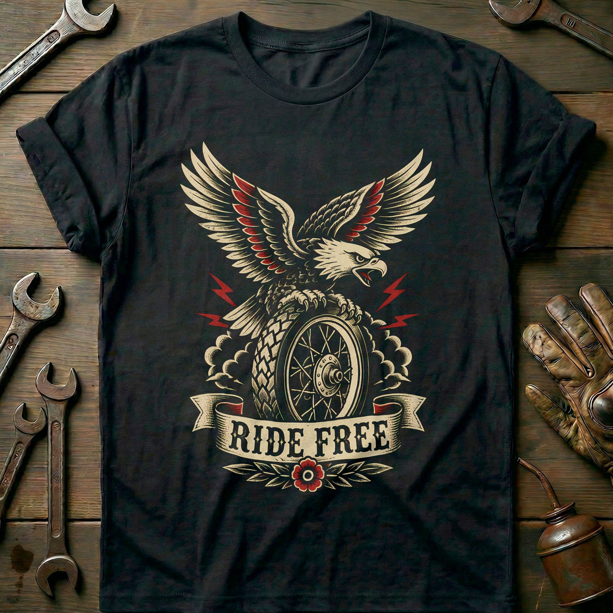 Ride Free Motorcycle T-Shirt US product image 2