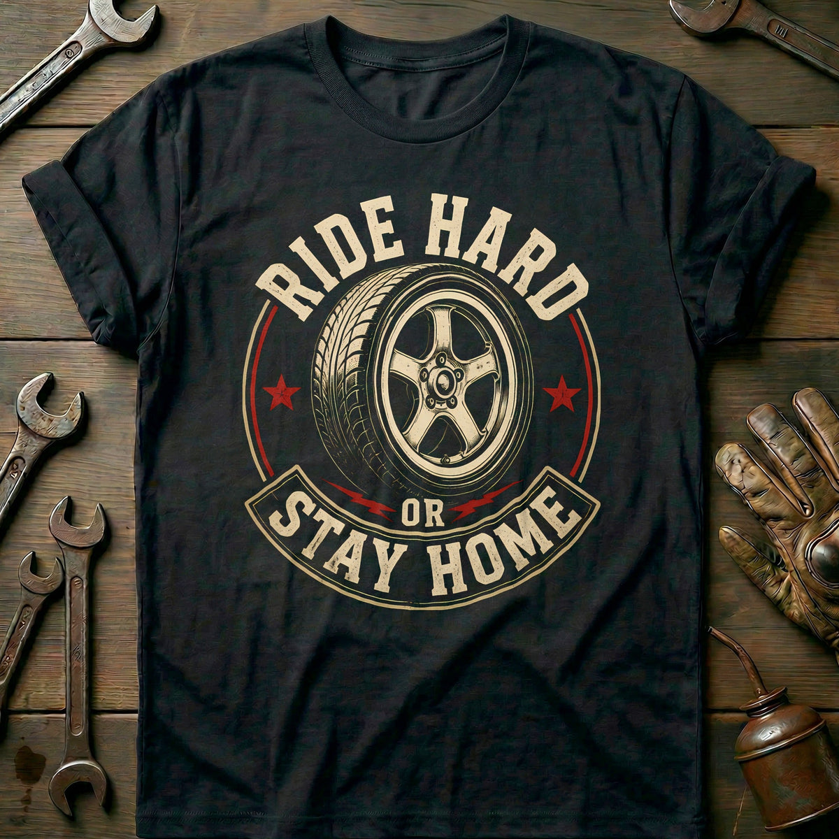 Ride Hard Motorcycle T-Shirt AU product image 3