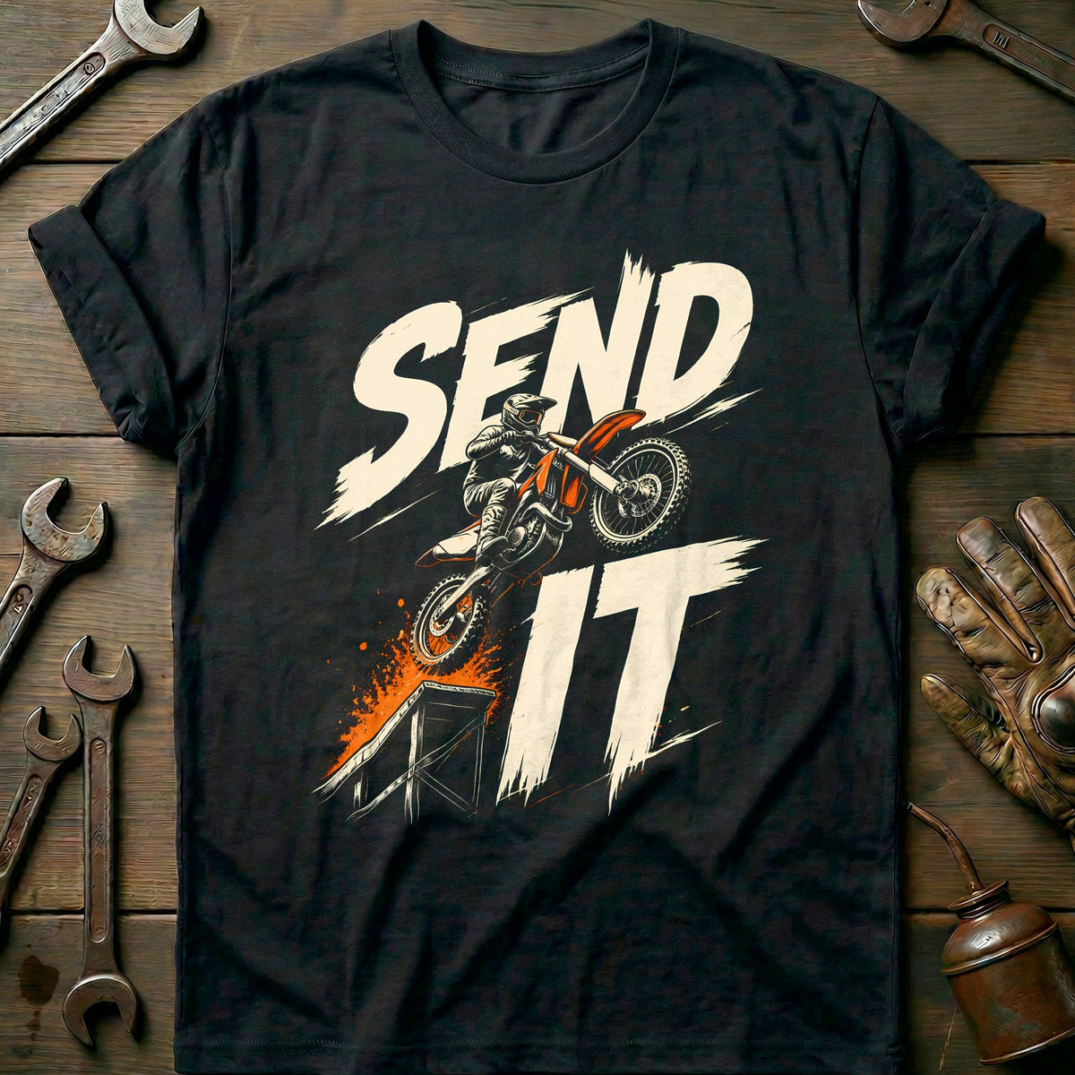 Send It Motorcycle T-Shirt GC product image 2