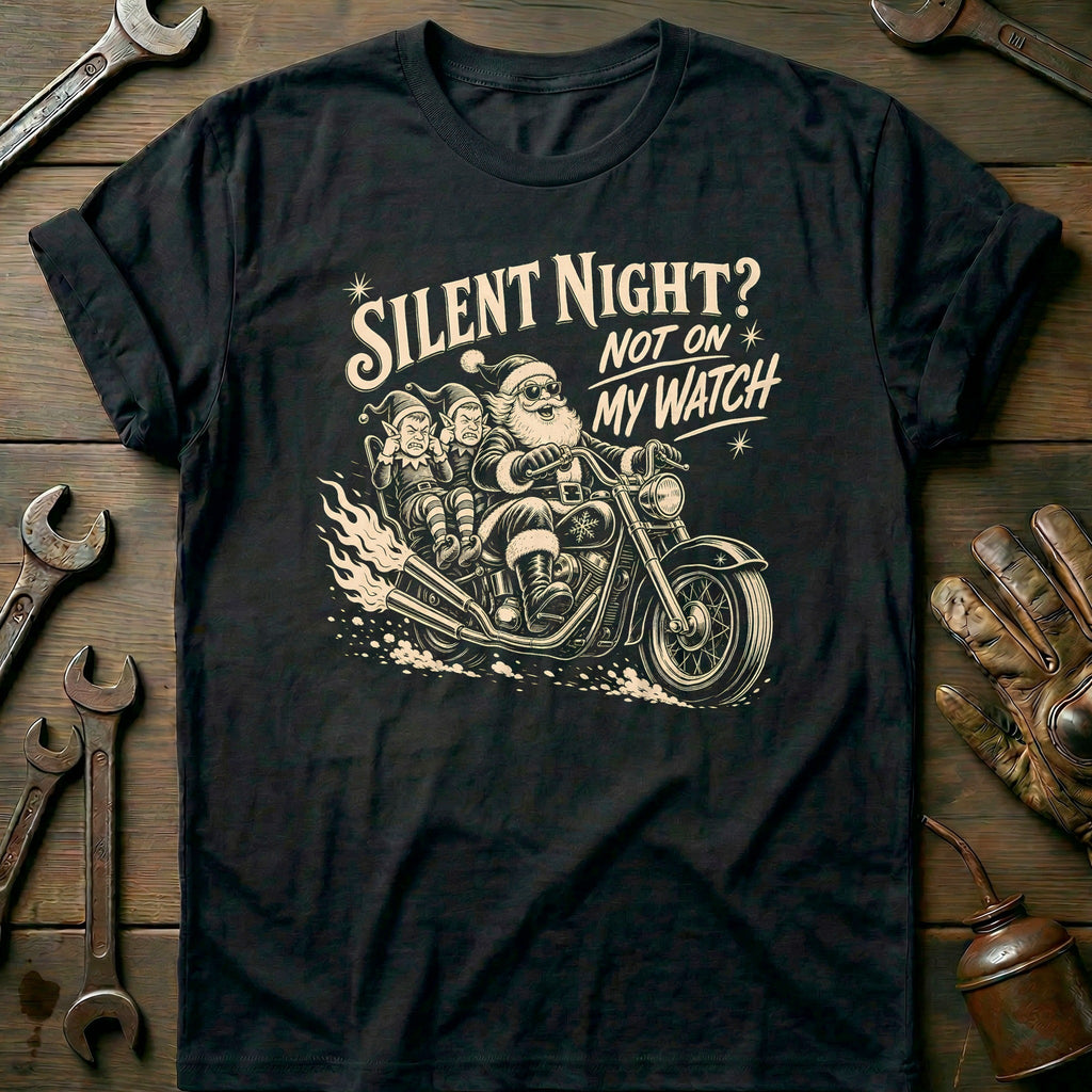 Silent Night Not on my Watch Motorcycle T-Shirt product image 2
