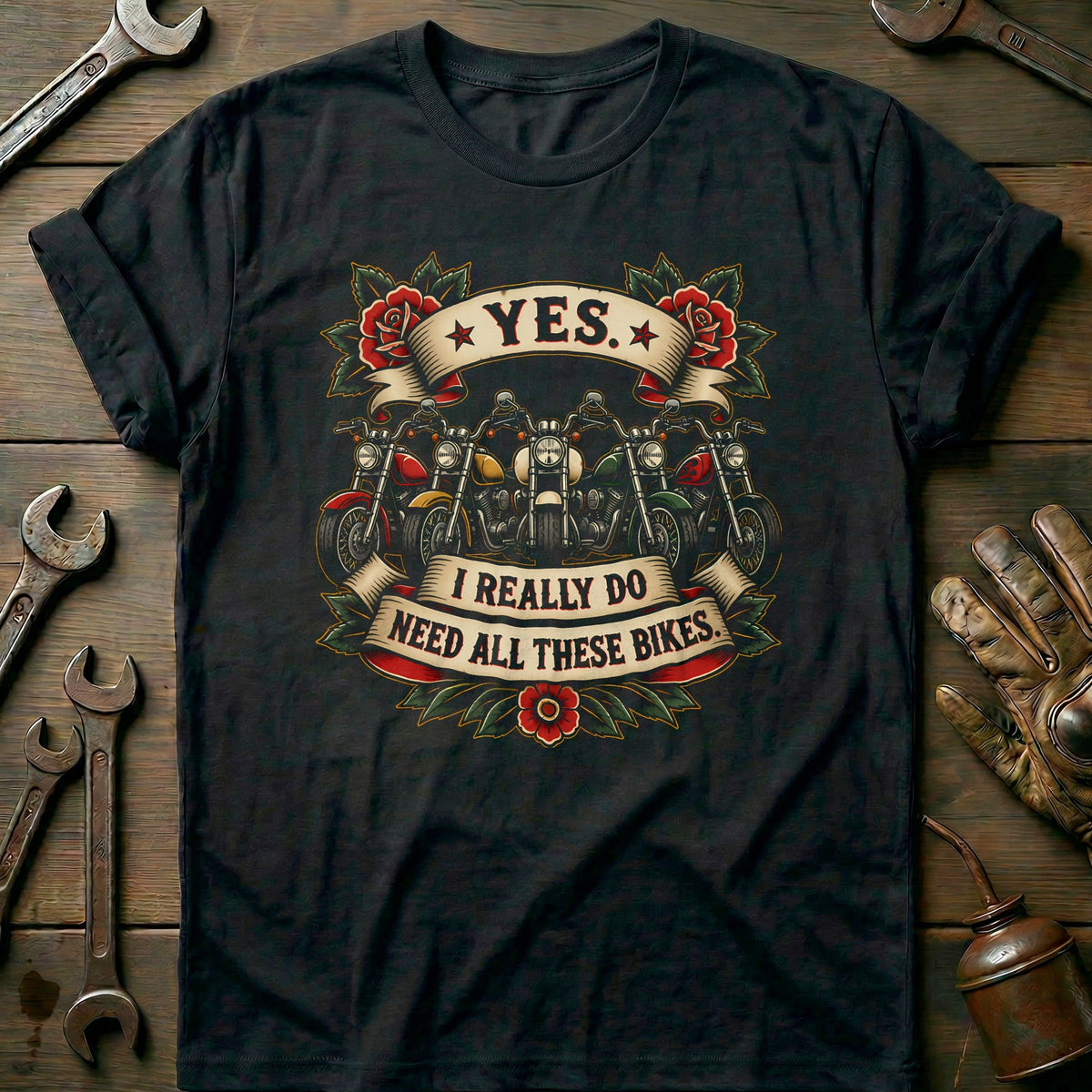 Tattoo Flash Motorcycle T-Shirt US product image 2