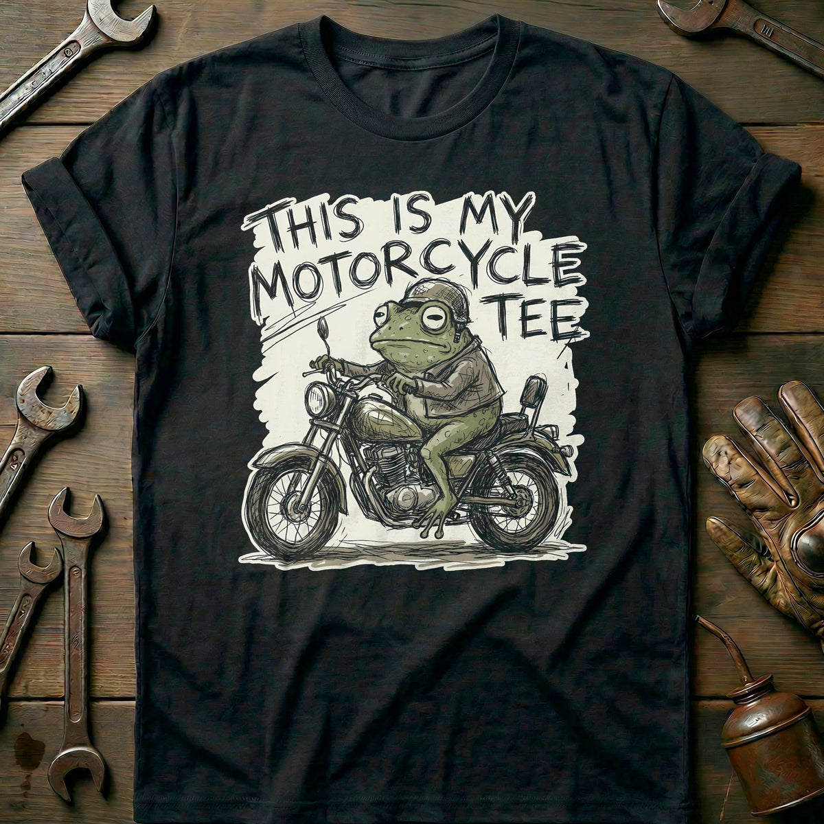 This is my Biker Frog Motorcycle T-Shirt AU product image 3