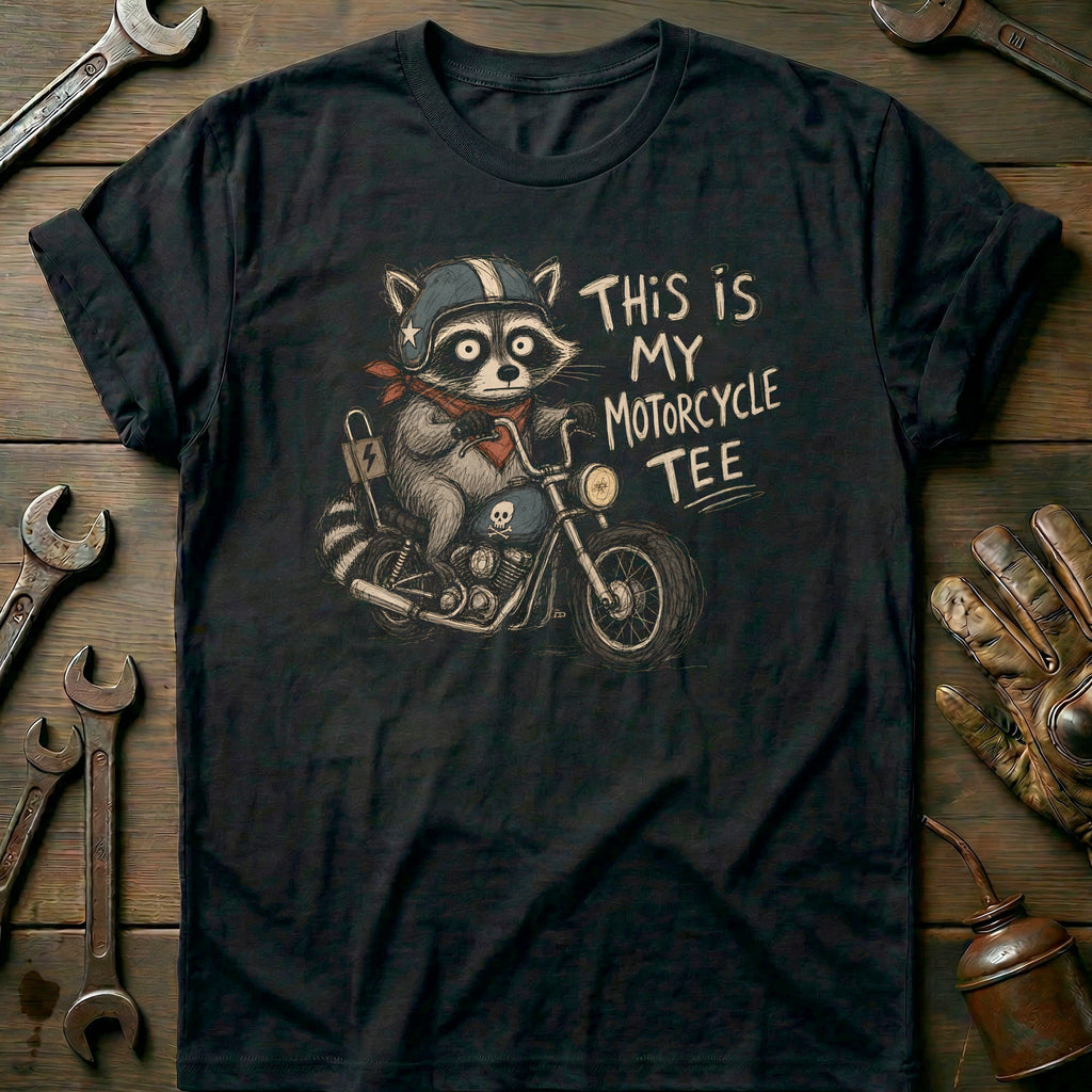This is my Biker Raccoon 11 Motorcycle T-Shirt AU product image 2