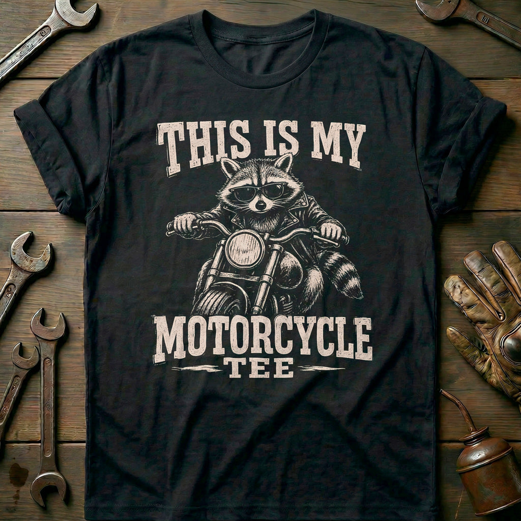 This is my Biker Raccoon 20 Motorcycle T-Shirt US product image 2