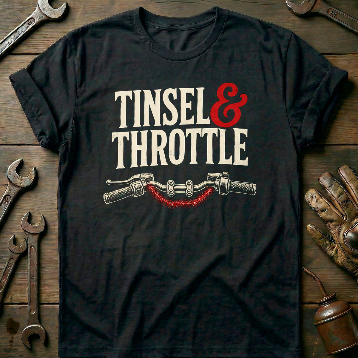 Tinsel and Throttle Motorcycle T-Shirt product image 3