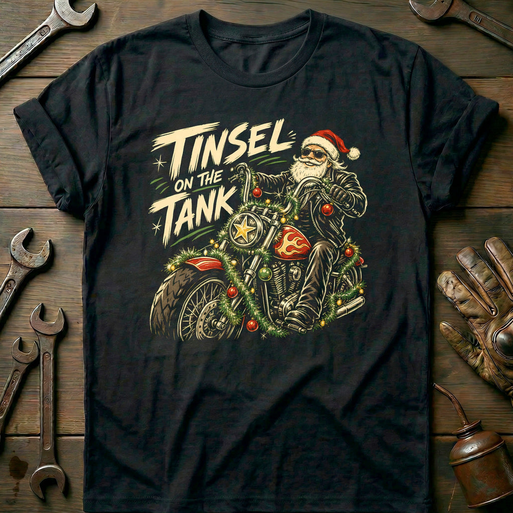 Tinsel on the Tank Motorcycle T-Shirt US product image 2