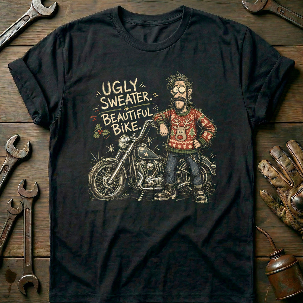 Ugly Sweater Beautiful Bike Motorcycle T-Shirt product image 2