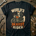 Worlds Okayest Rider Motorcycle T-Shirt GC product image 1