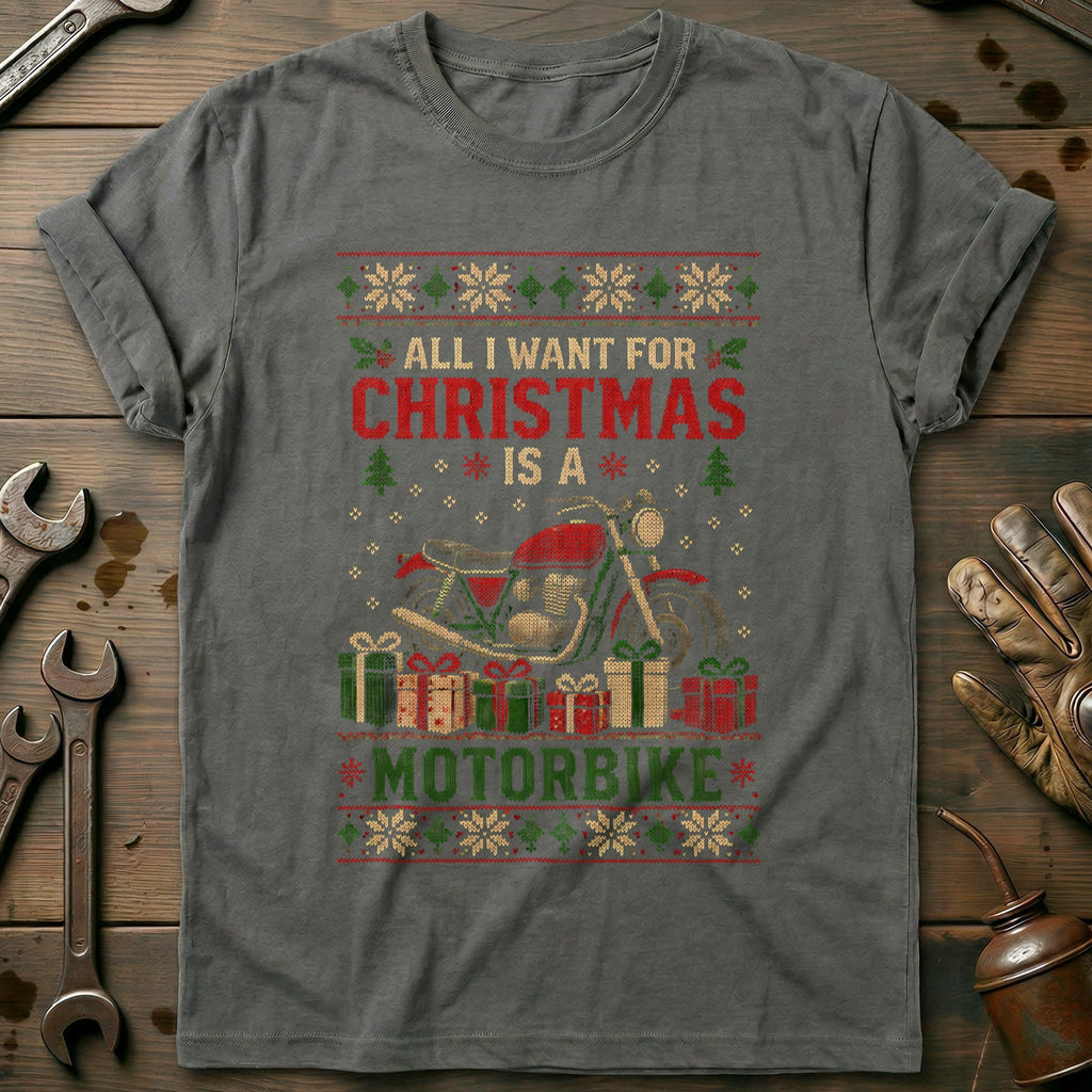 All I Want for Christmas is a Motorbike Motorcycle T-Shirt product image 3