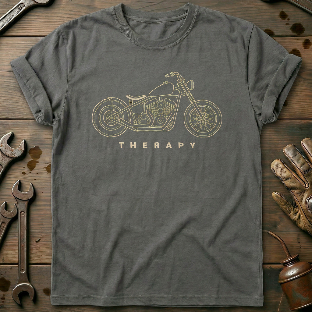 Bobber Therapy Motorcycle T-Shirt AU product image 1