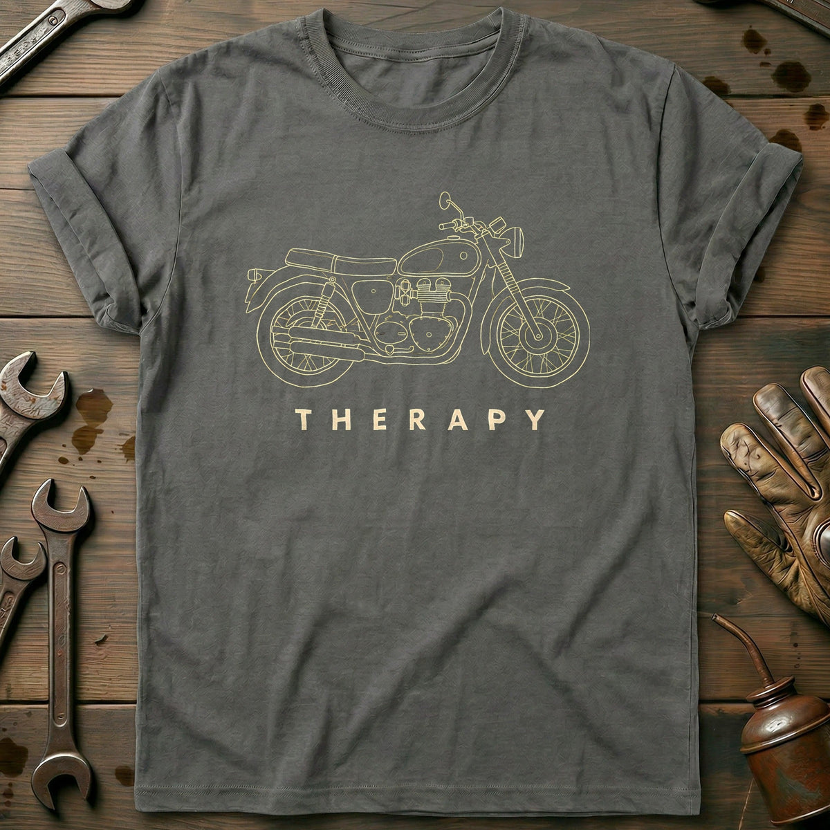 British Twin Therapy Motorcycle T-Shirt EU product image 3