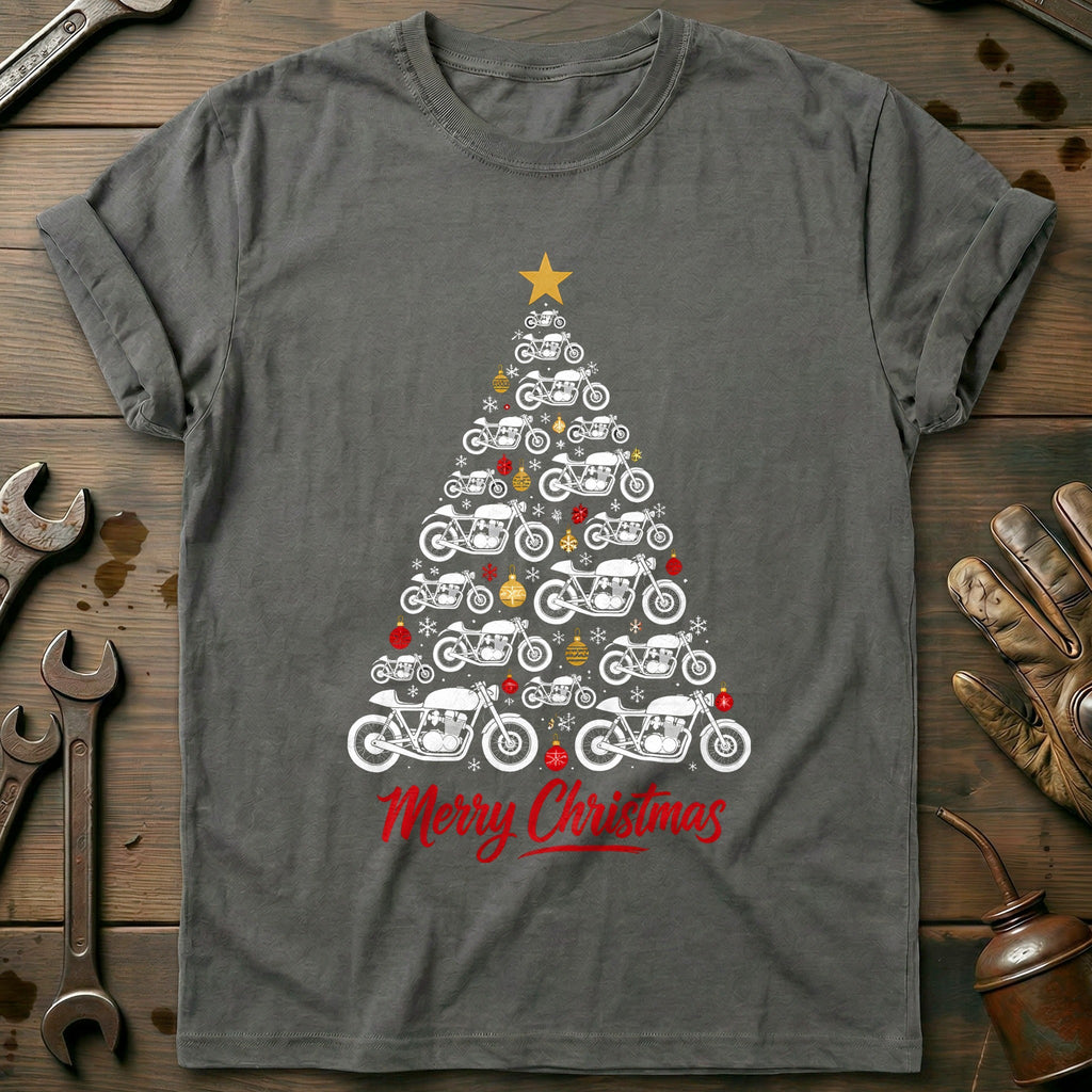 Cafe Racer Christmas Tree 15 Motorcycle T-Shirt product image 3
