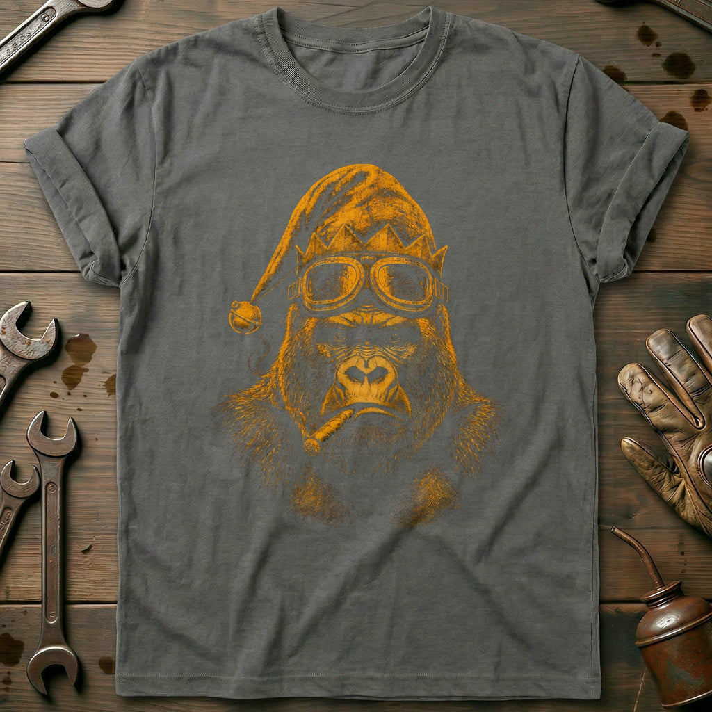 Christmas Elf Gorilla Goggles Motorcycle T-Shirt AU product image 3