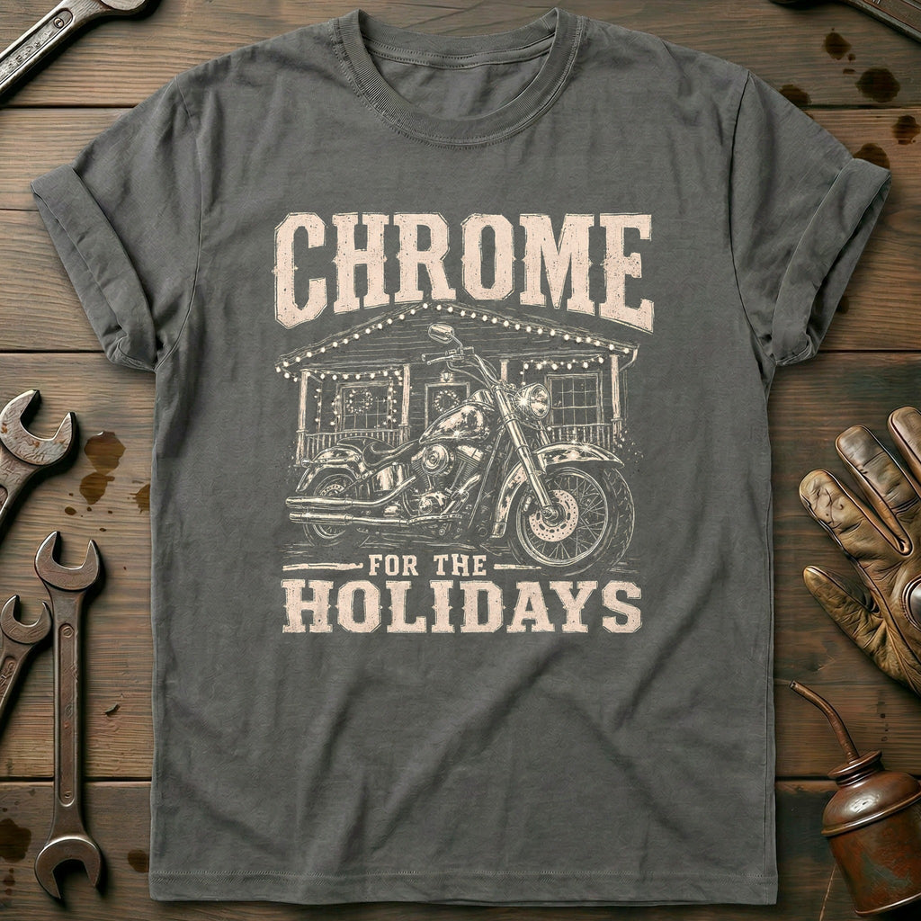 Chrome for the Holidays Motorcycle T-Shirt EU product image 1