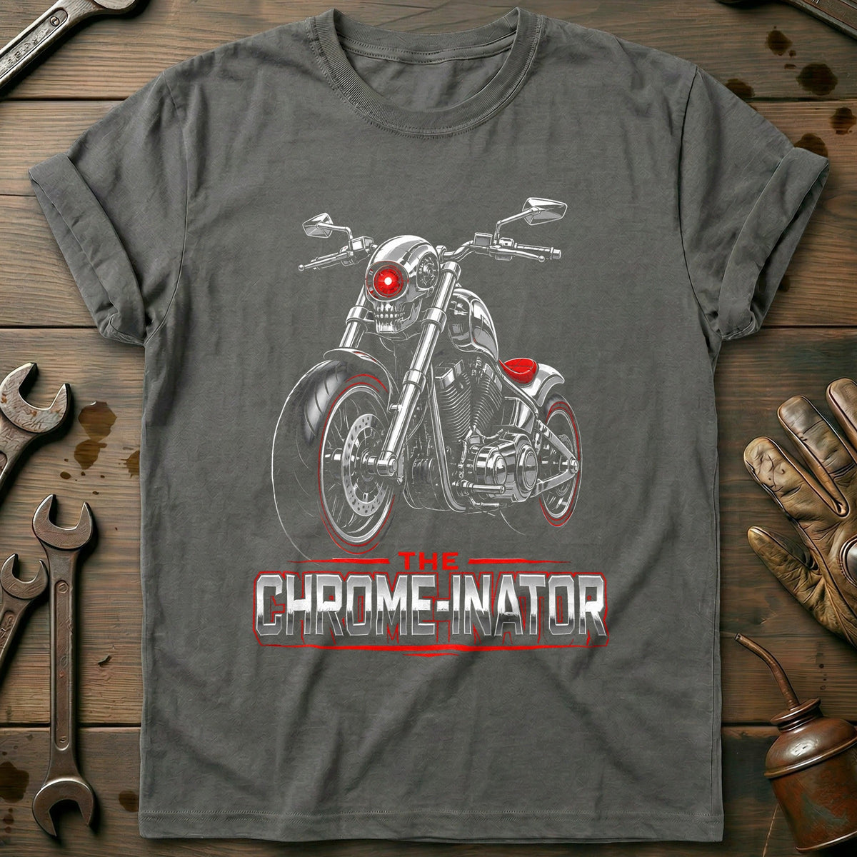 Chrome Inator Motorcycle T-Shirt product image 1