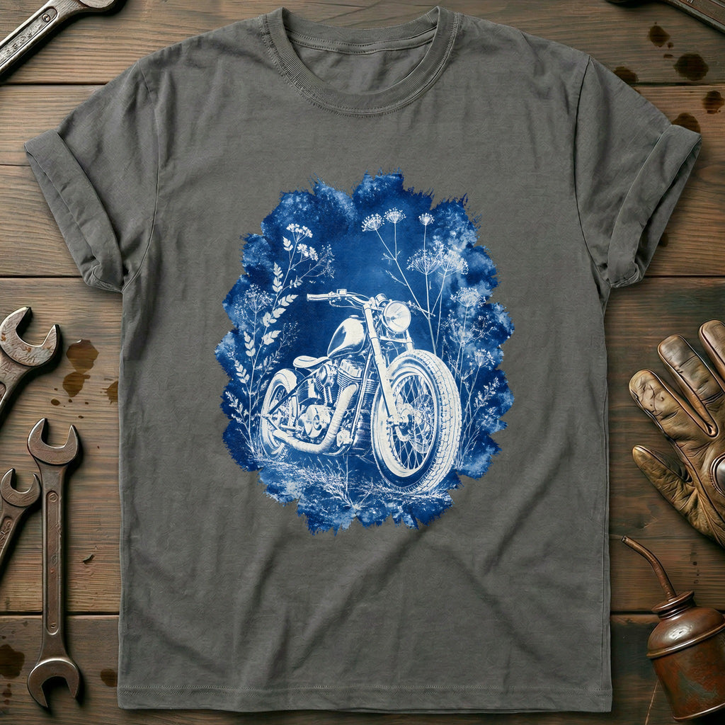 Cyanotype Moto Motorcycle T-Shirt AU product image 3