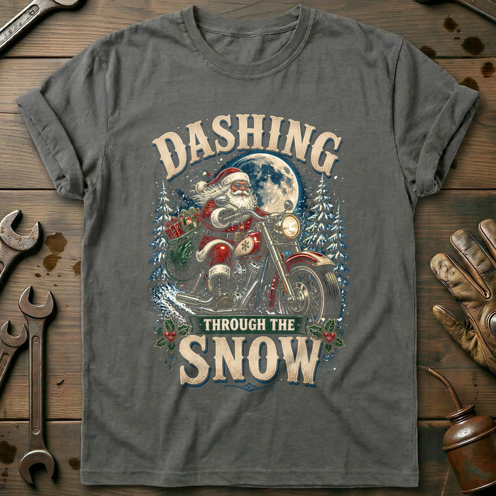 Dashing Through the Snow Motorcycle T-Shirt EU product image 3