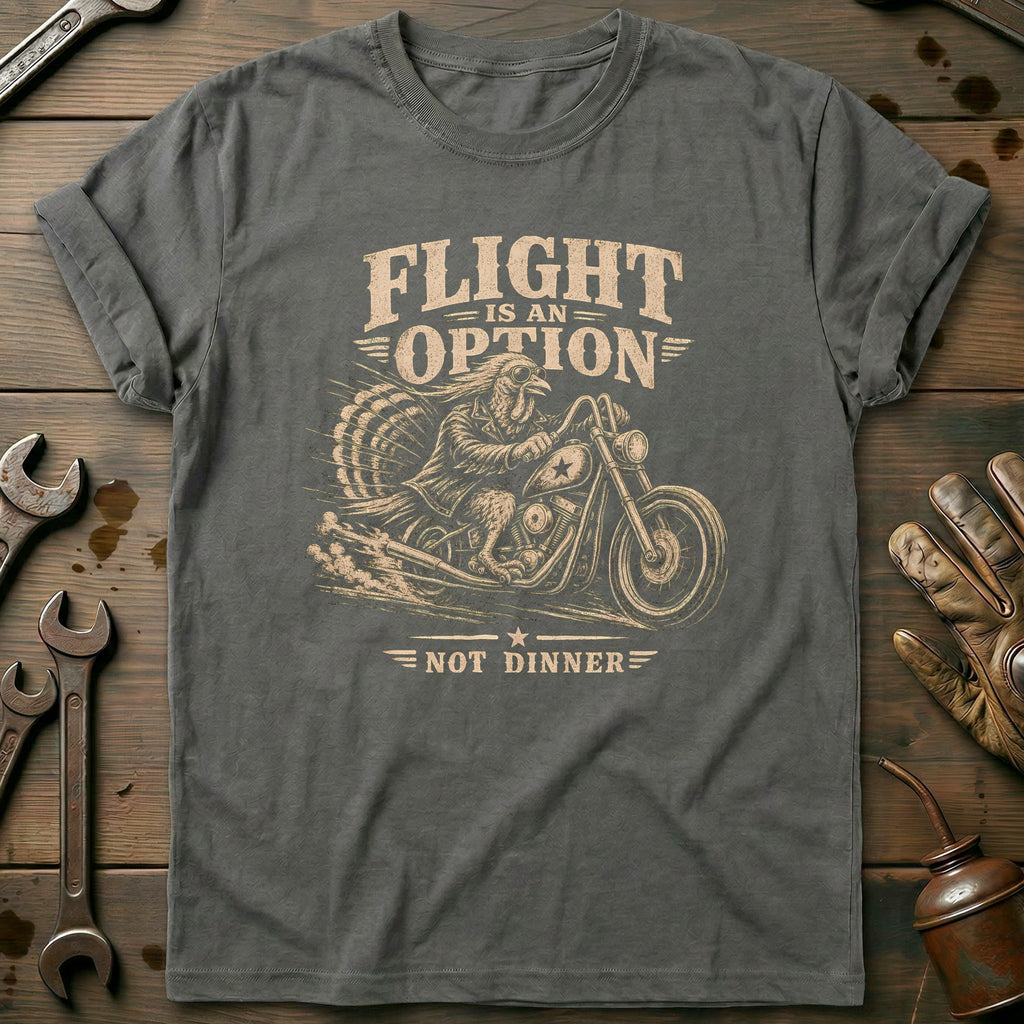 Flight is an Option Not Dinner Motorcycle T-Shirt EU product image 3