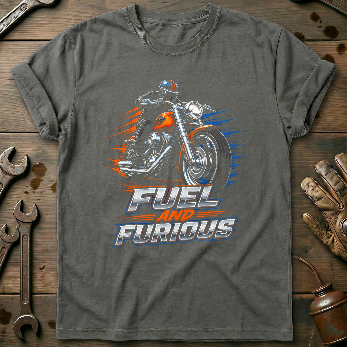 Fuel and Furious Motorcycle T-Shirt product image 1