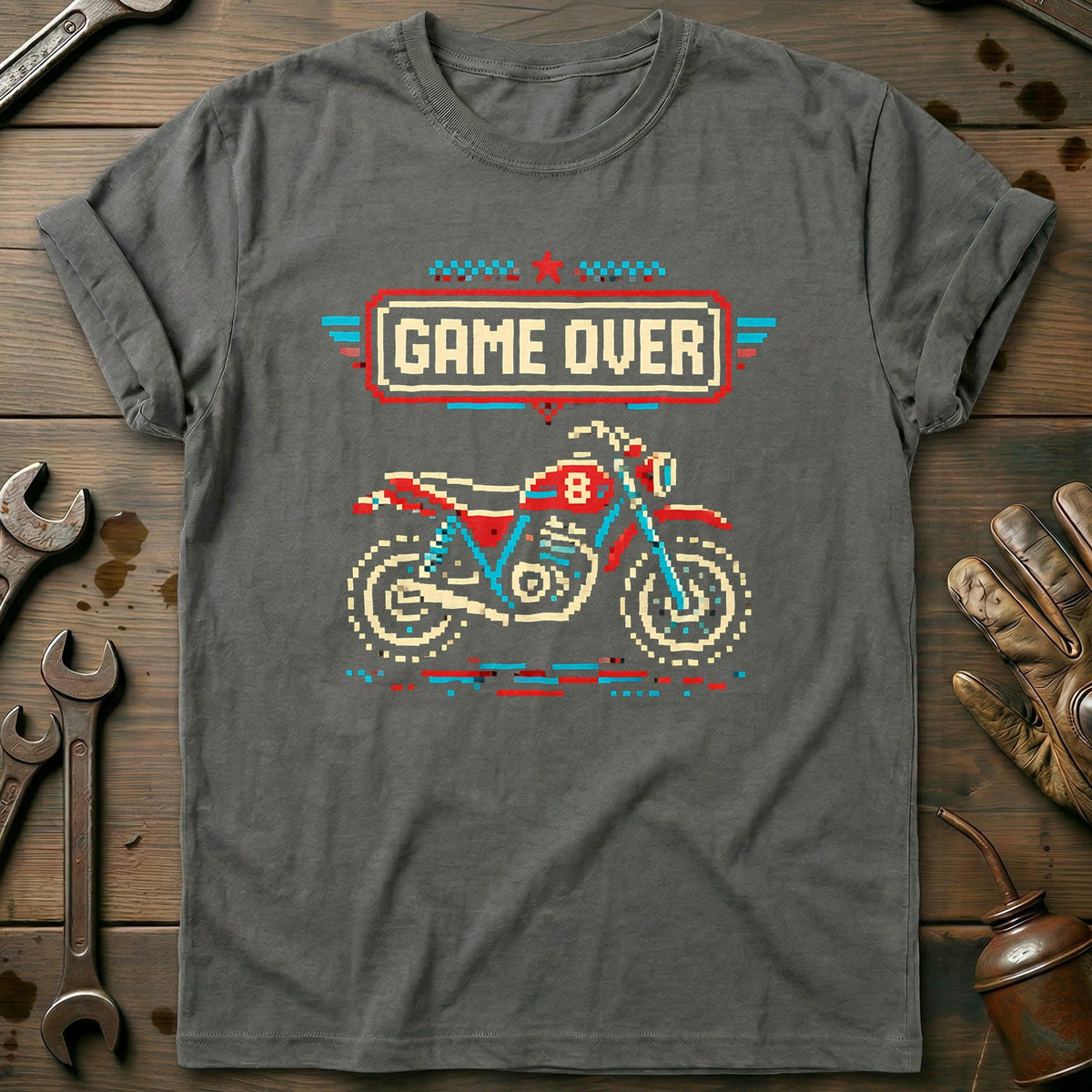 Game Over Motorcycle T-Shirt GC product image 3