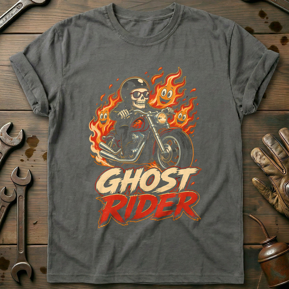 Ghost Rider Motorcycle T-Shirt US product image 4