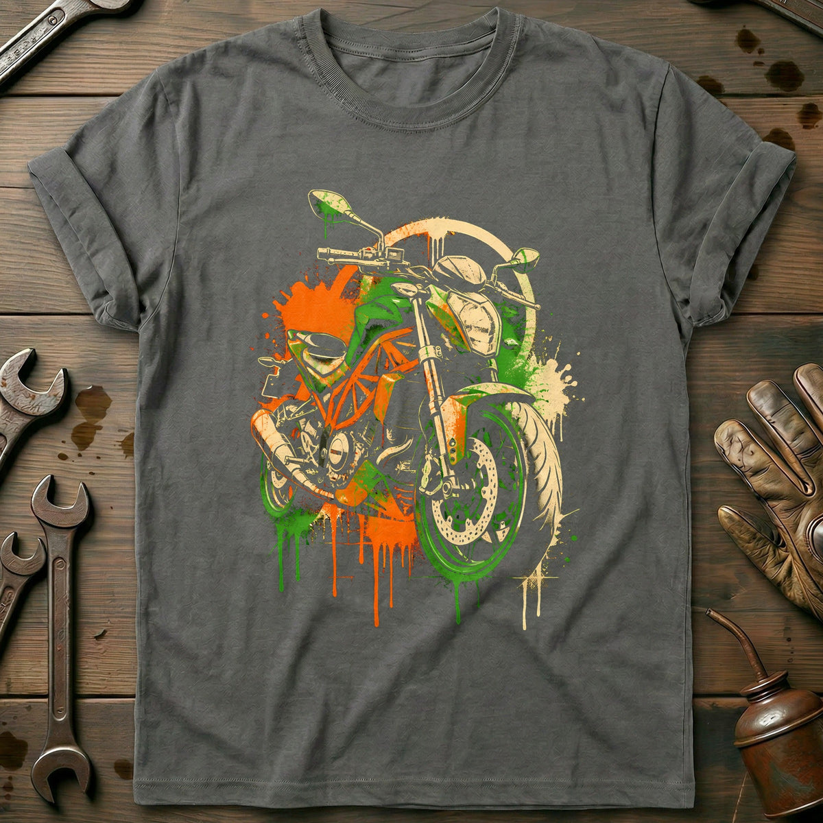 Graffiti Moto Motorcycle T-Shirt EU product image 1