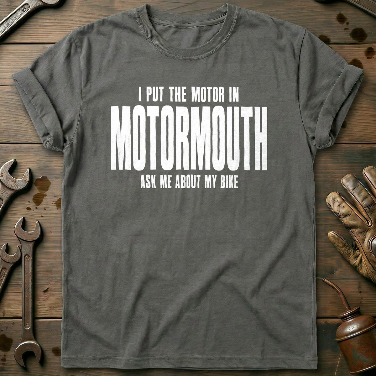 I Put the Motor in Motormouth 78 Motorcycle T-Shirt US product image 3