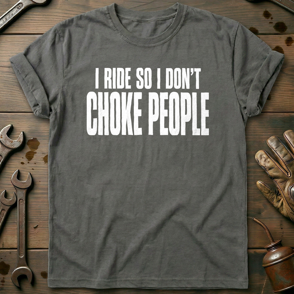 I Ride So I Don't Choke People 93 Motorcycle T-Shirt AU product image 3