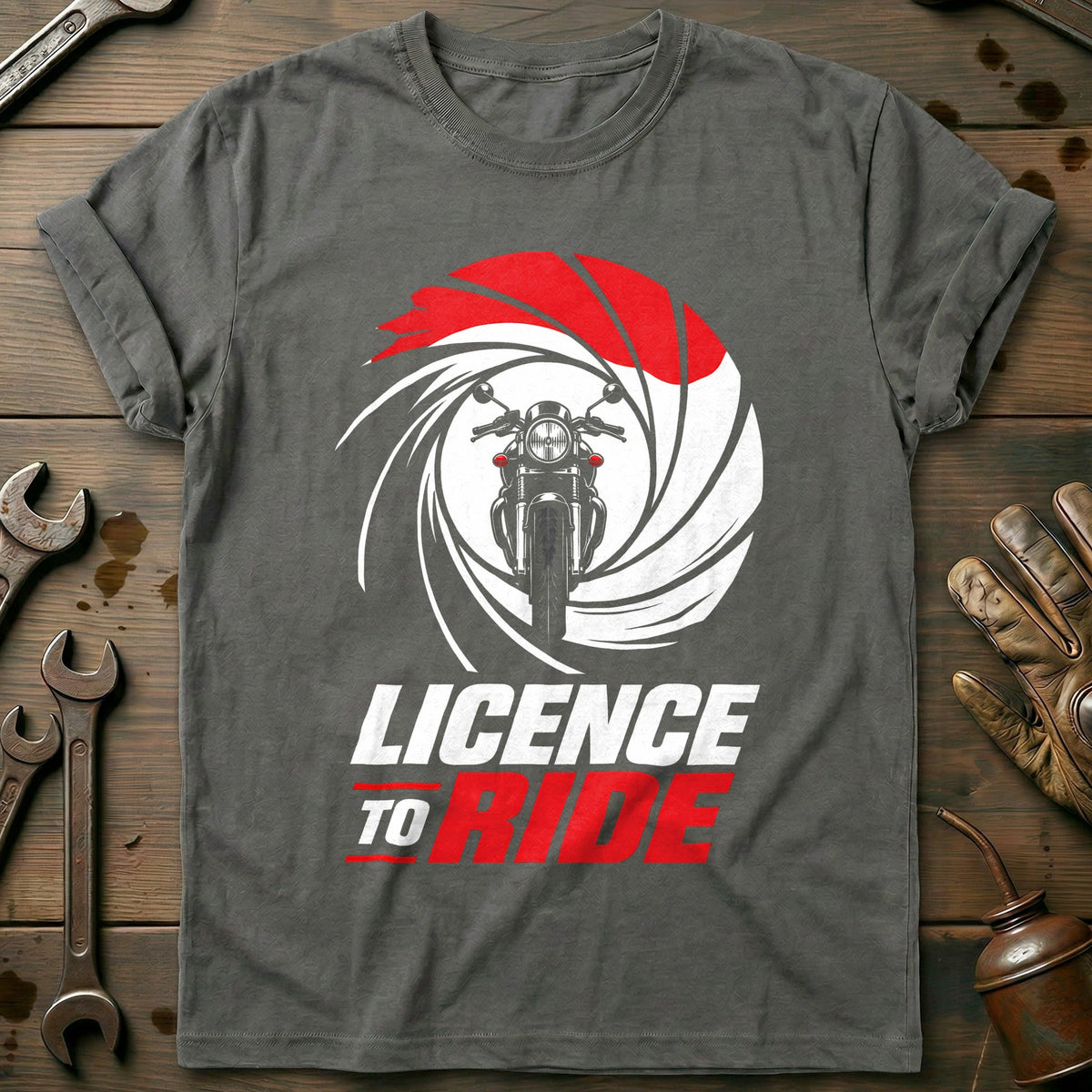 Licence to Ride Motorcycle T-Shirt US product image 3