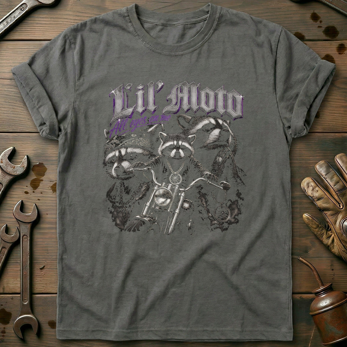 Lil Moto All Eyes on Me Motorcycle T-Shirt GC product image 3
