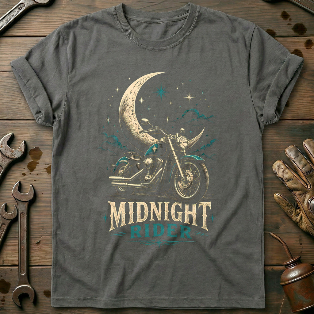 Midnight Rider Moon Motorcycle T-Shirt GC product image 3
